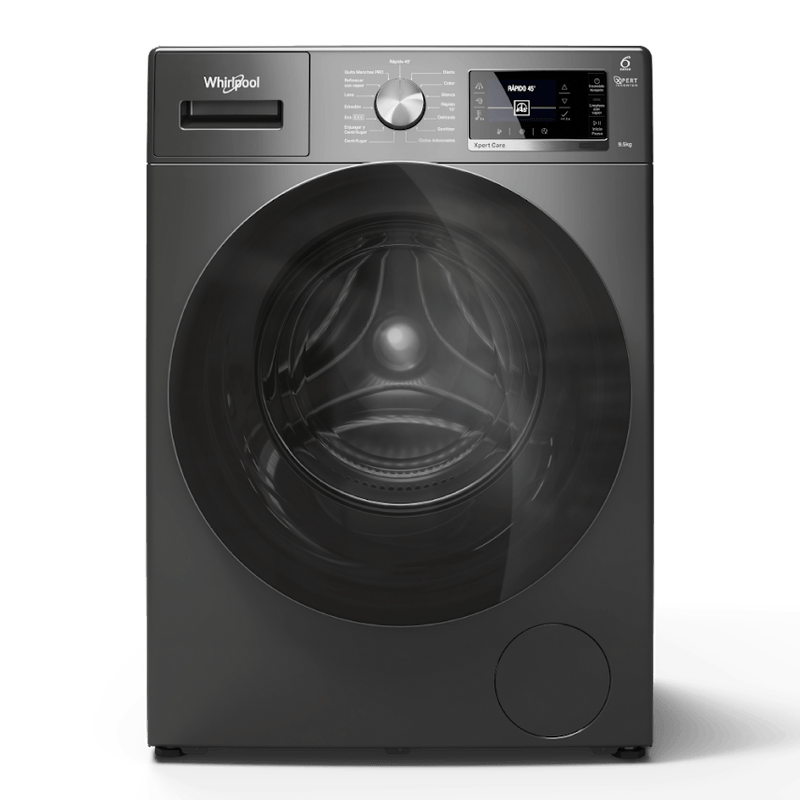 Lavarropas Whirlpool 9.5 KG 1400 RPM Gris Carga Frontal inverter WNQ95AS
