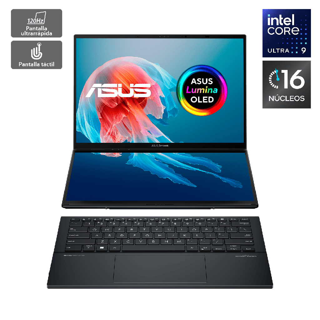 Notebook Asus Zenbook Duo Intel Core Ultra 9 Processor 120Hz 32GB 1TB UX8406